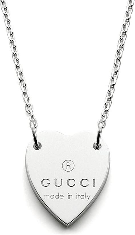 gucci heart necklace women|vintage gucci chain necklace.